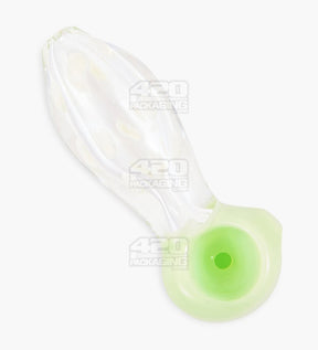 Speckled Spoon Hand Pipe w/ Colored Bowl | 3in Long - Glass - Assorted - 4
