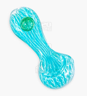 Raked & Ribboned Spoon Hand Pipe | 3.5in Long - Glass - Assorted - 1