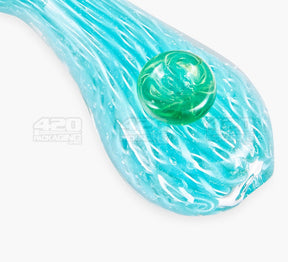 Raked & Ribboned Spoon Hand Pipe | 3.5in Long - Glass - Assorted - 4