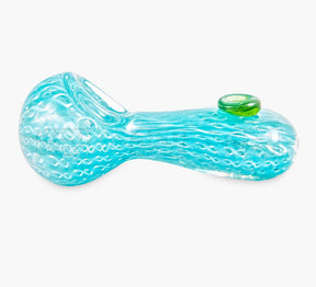 Raked & Ribboned Spoon Hand Pipe | 3.5in Long - Glass - Assorted - 2