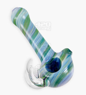 Color Pull Spoon Hand Pipe w/ Multi Horns | 5in Long - Glass - Assorted - 5