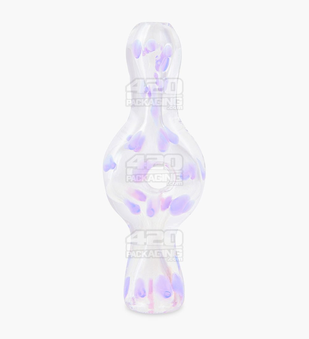 Speckled Donut Chillum Hand Pipe | 3.5in Long - Glass - Assorted - 1