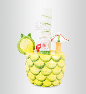 Pina Colada Pineapple Cocktail Ceramic Pipe w/ Built in Bowl | 7in Tall - 14mm Bowl - Mixed - 2