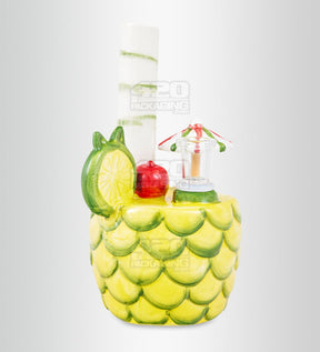 Pina Colada Pineapple Cocktail Ceramic Pipe w/ Built in Bowl | 7in Tall - 14mm Bowl - Mixed - 1