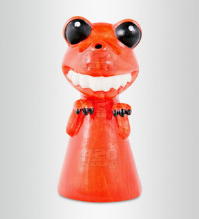 Crimson Baby Dinosaur Ceramic Pipe | 8in Tall - 14mm Bowl - Red - 4