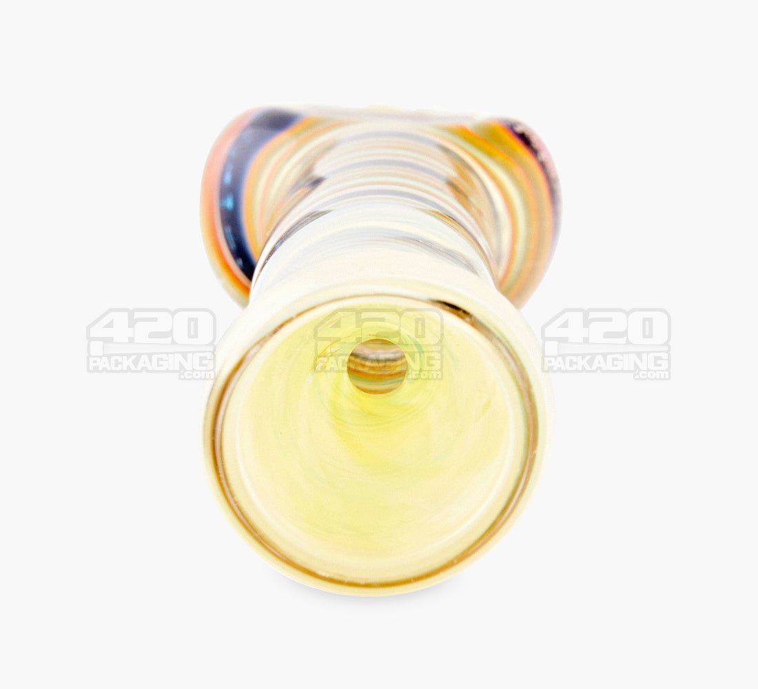 Swirl & Dichro Fumed Chillum Hand Pipe | 3.5in Long - Glass - Assorted - 2