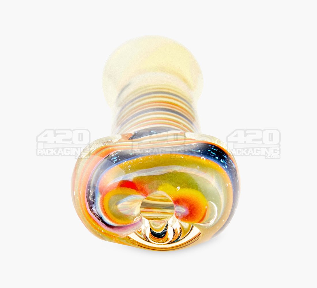 Swirl & Dichro Fumed Chillum Hand Pipe | 3.5in Long - Glass - Assorted - 3