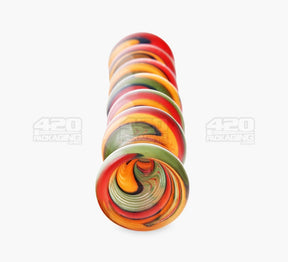 Swirl Bulb Chillum Hand Pipe | 6.5in Long - Glass - Assorted - 2