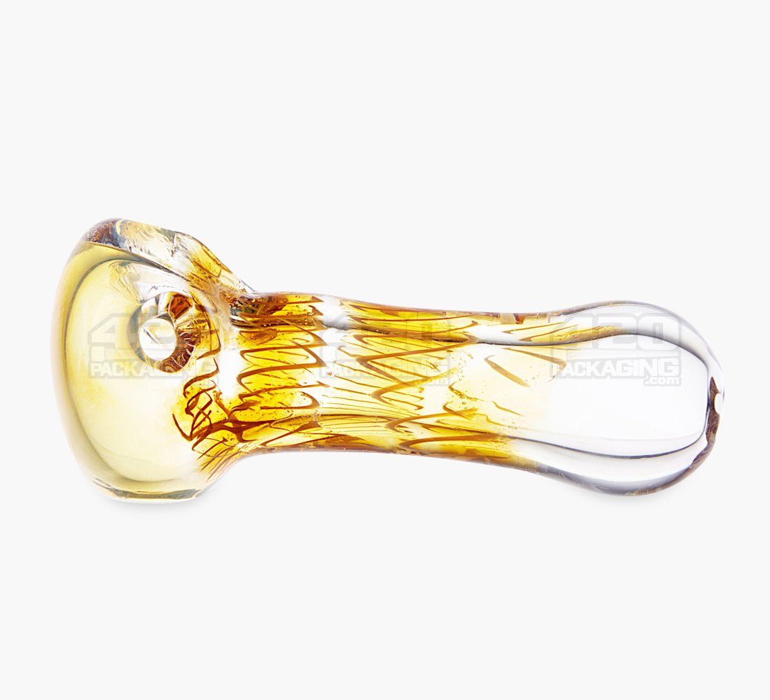 Spiral & Fumed Peanut Spoon Hand Pipe | 2.75in Long - Glass - Assorted - 3