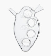 Knuckle Duster Hand Pipe w/ Bowl | 4.5in Long - Glass - Clear - 1