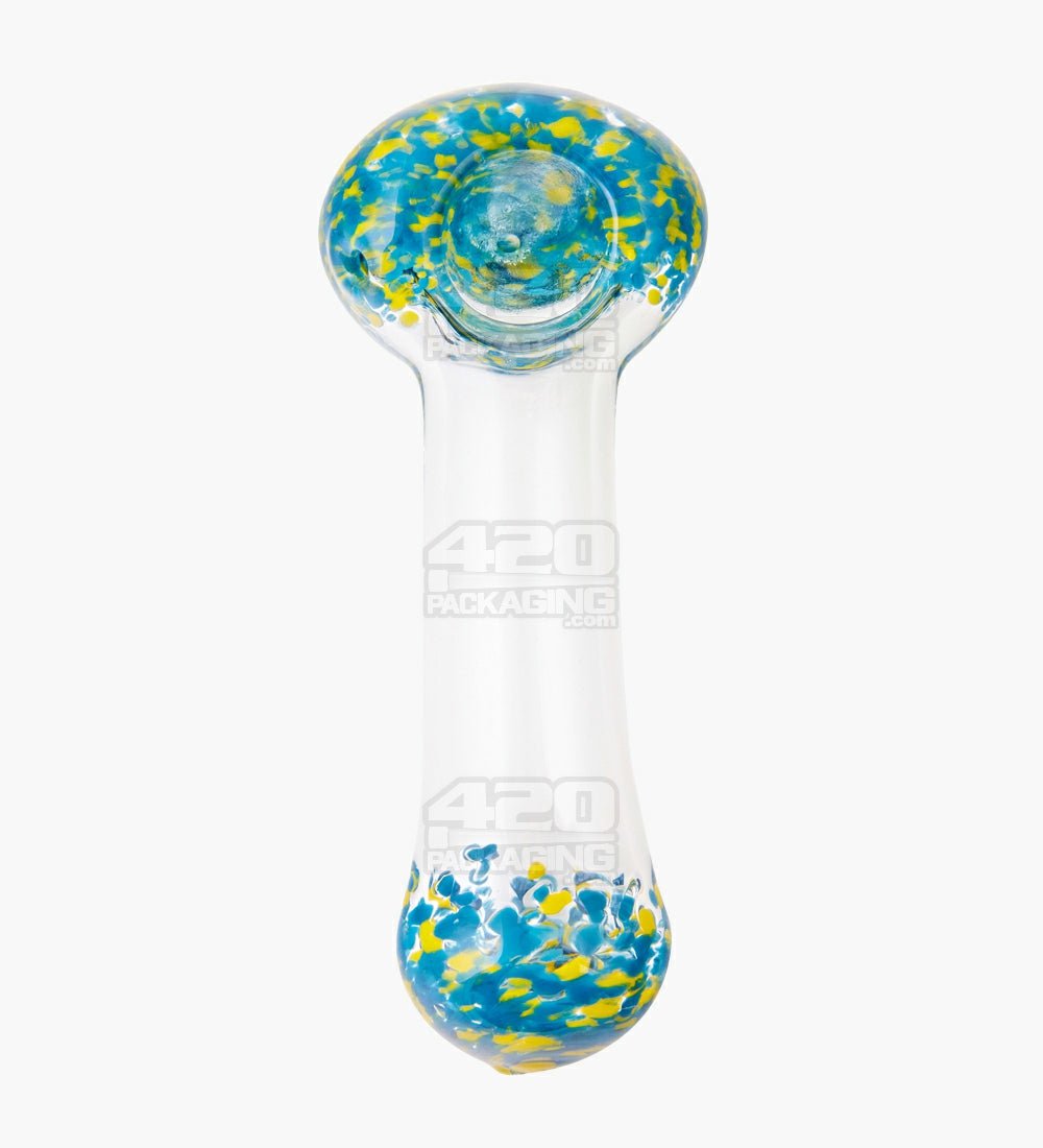 Frit Mouthpiece & Head Spoon Hand Pipe | 4.5in Long - Glass - Assorted - 2