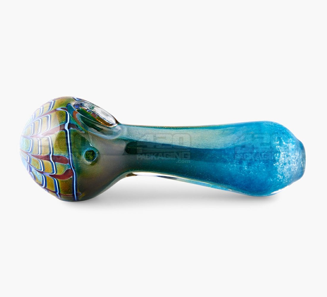 Frit & Raked Spoon Hand Pipe | 5in Long - Glass - Assorted - 4