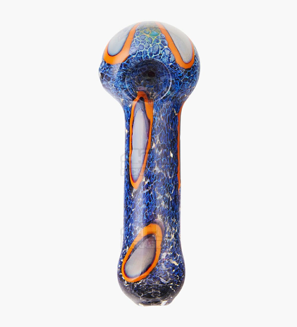 Frit & Fumed Swirl Spoon Hand Pipe | 5in Long - Glass - Assorted - 2