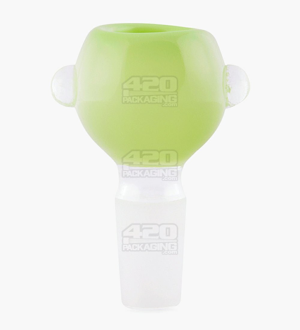 Honeycomb Double Knocker Bowl | Glass - 14mm Male - Slyme Green - 1