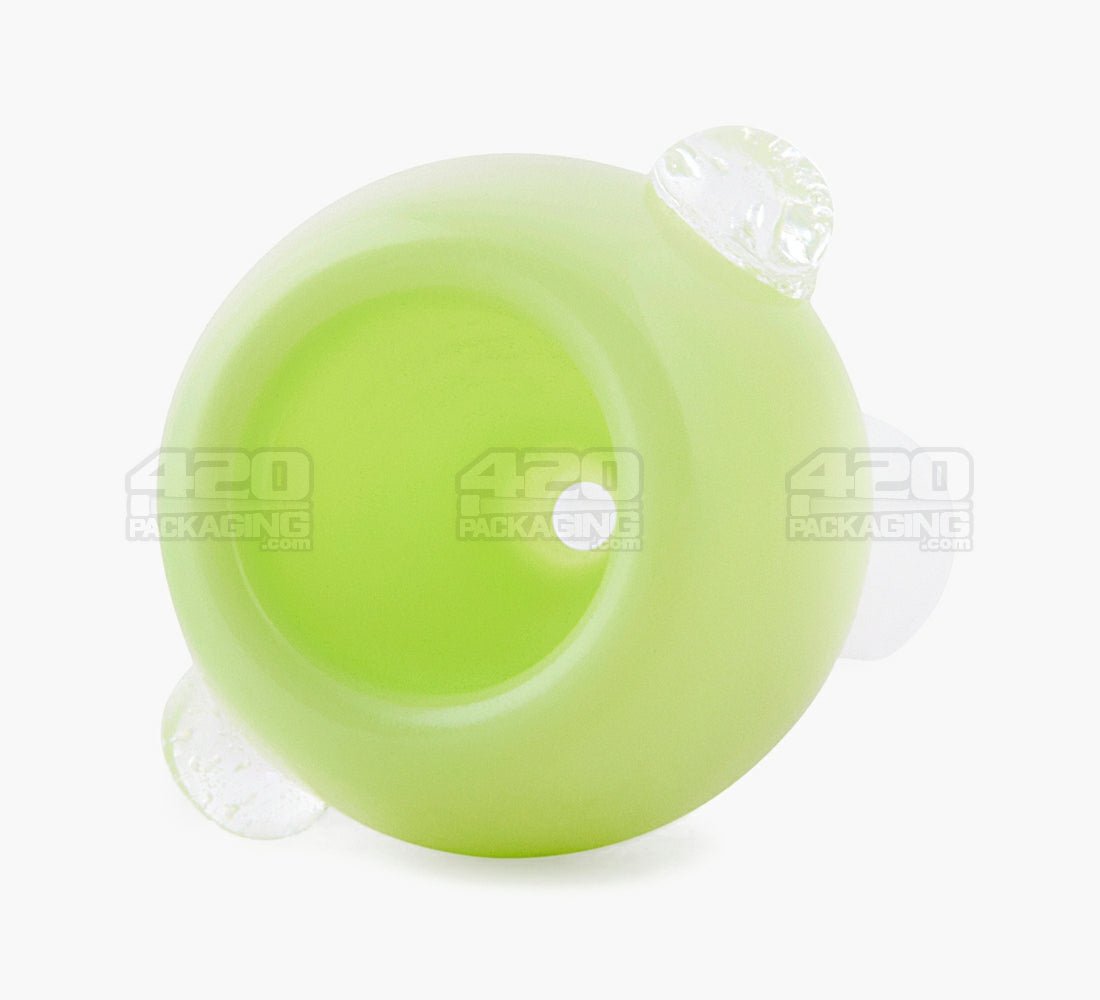 Honeycomb Double Knocker Bowl | Glass - 14mm Male - Slyme Green - 2