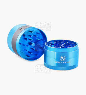 4 Piece 62mm Blue Nebuleaux Aluminum LED Grinder w/ Bluetooth Wireless Speakers - 3