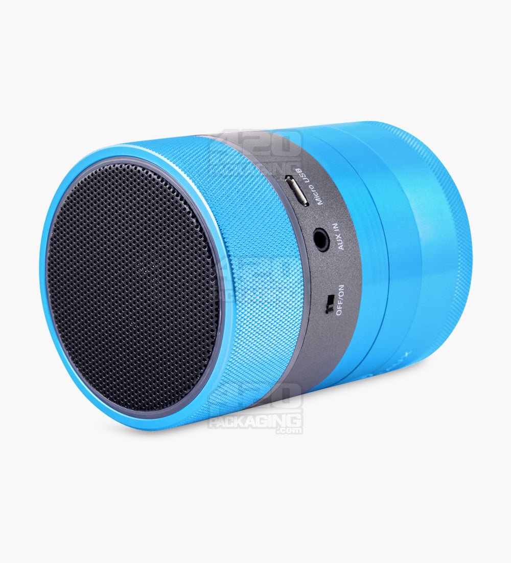 4 Piece 62mm Blue Nebuleaux Aluminum LED Grinder w/ Bluetooth Wireless Speakers - 5