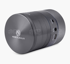 4 Piece 62mm Black Nebuleaux Aluminum LED Grinder w/ Bluetooth Wireless Speakers - 6