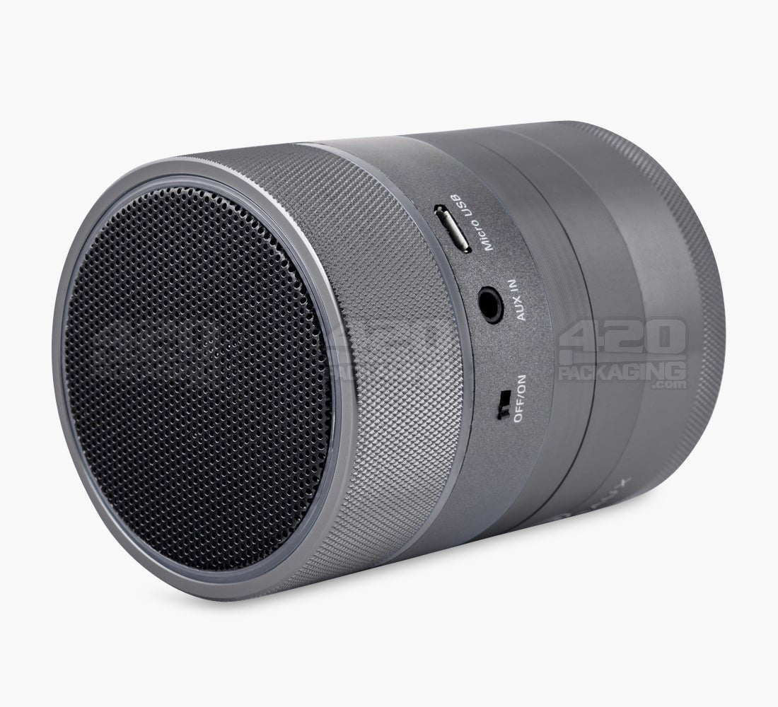 4 Piece 62mm Black Nebuleaux Aluminum LED Grinder w/ Bluetooth Wireless Speakers - 5