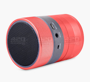 4 Piece 62mm Red Nebuleaux Aluminum LED Grinder w/ Bluetooth Wireless Speakers - 5