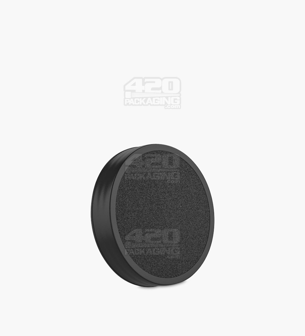 53mm Smooth Screw Plastic Caps With Foam Liner - Semi Gloss Black - 150/Box