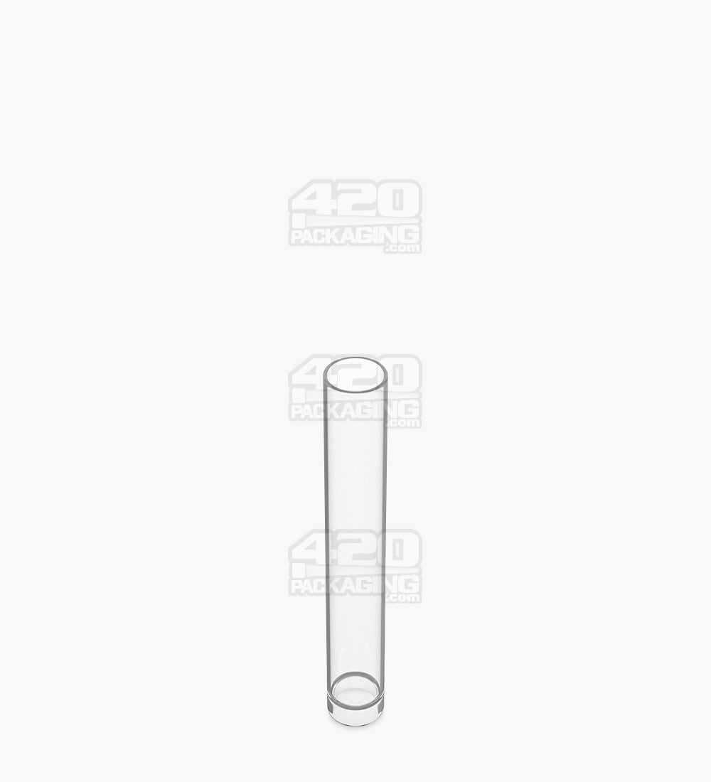 86mm Buttonless Clear Plastic Vape Cartridge Tube w/ Black Cap 500/Box