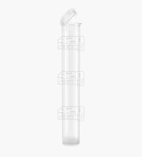 116mm Clear Opaque Child Resistant Pop Top Plastic Pre-Roll Tubes 100/Box Open - 1