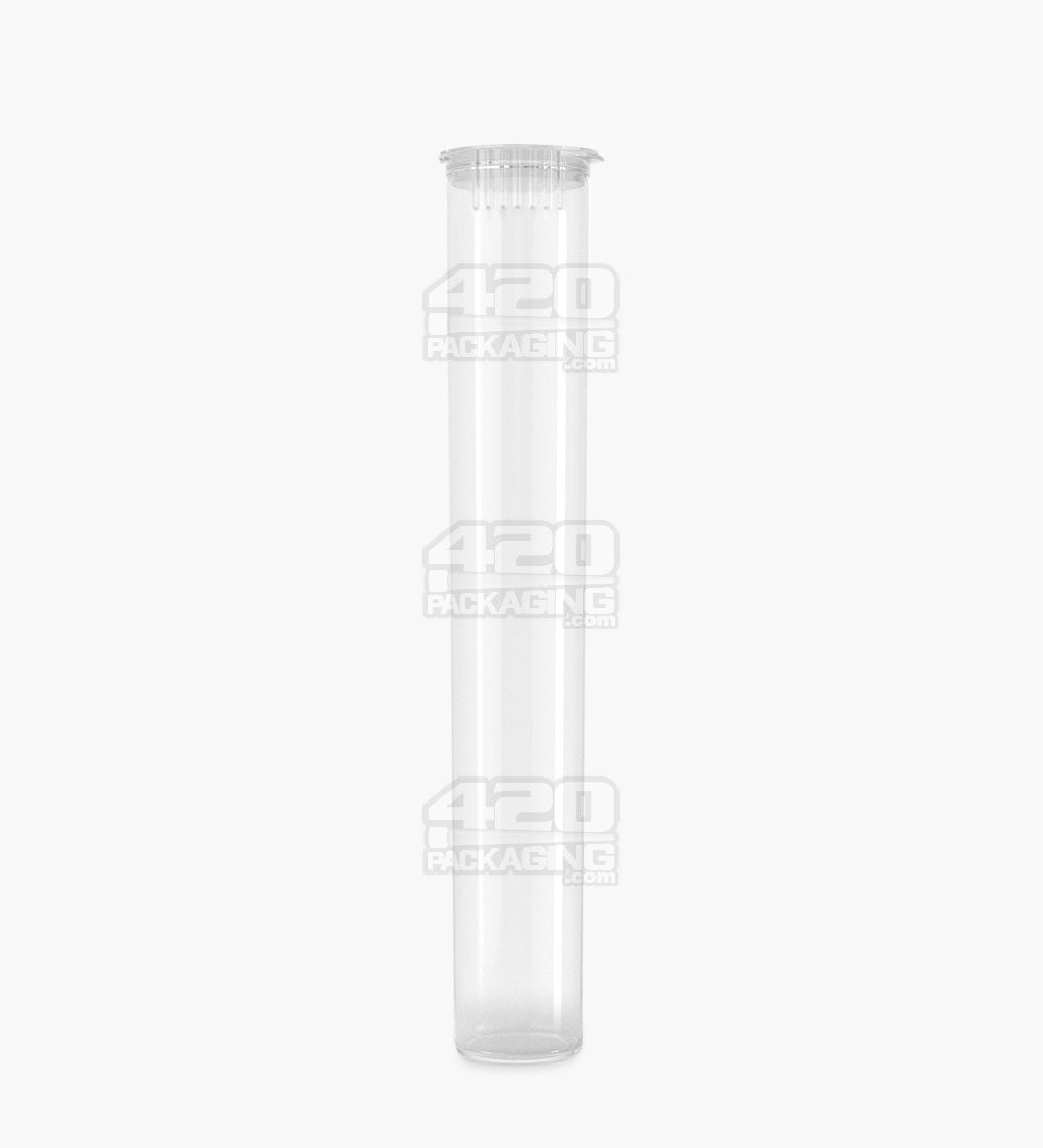 116mm Clear Opaque Child Resistant Pop Top Plastic Pre-Roll Tubes 100/Box Closed - 4