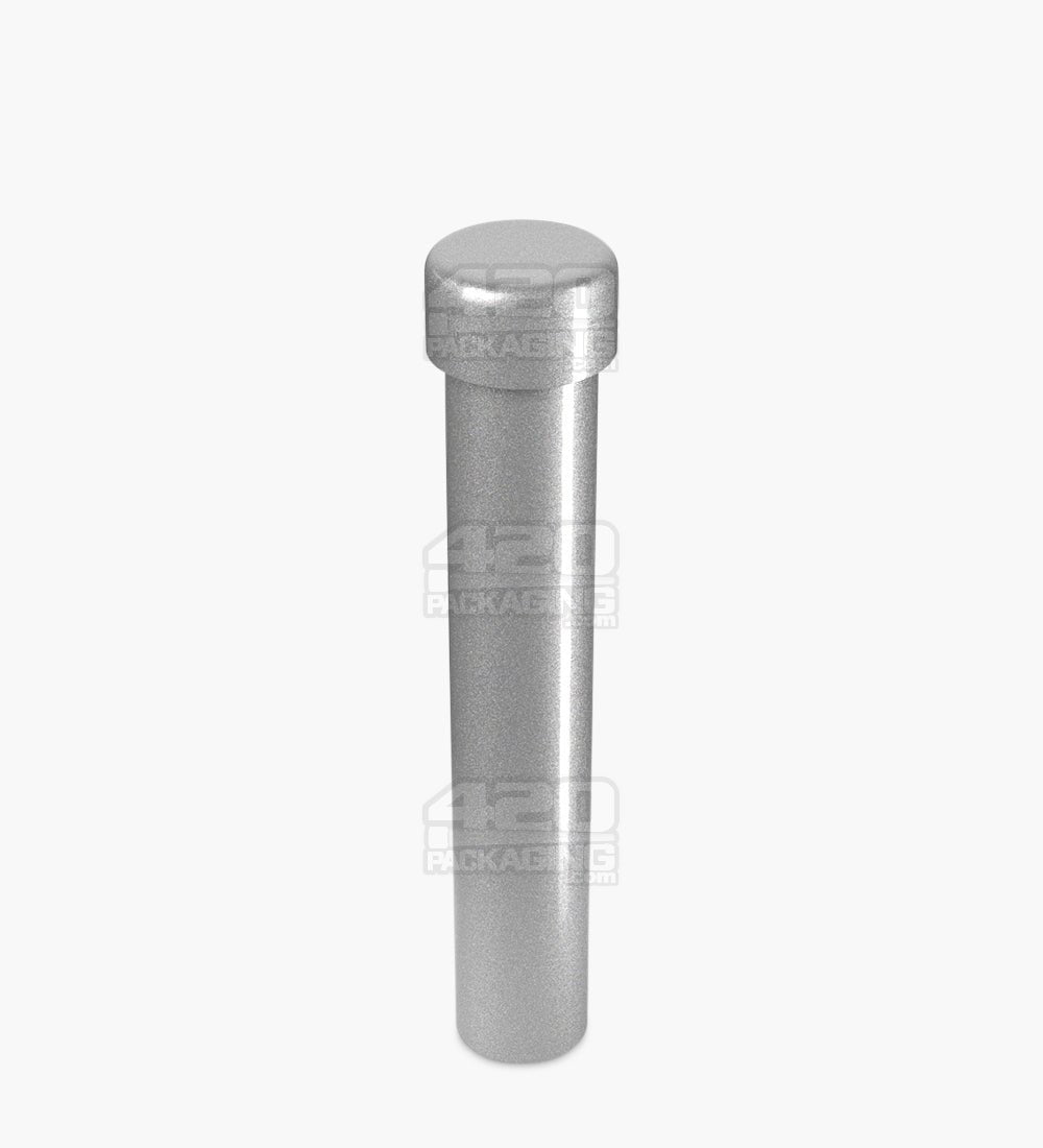 110mm Silver Opaque Child Resistant Pop Top Metal Pre-Roll Tubes