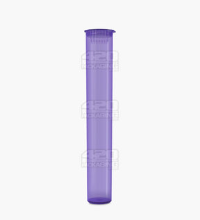 116mm Child Resistant King Size Translucent Pop Top Purple Plastic Pre-Roll Tubes 1000/Box - 2
