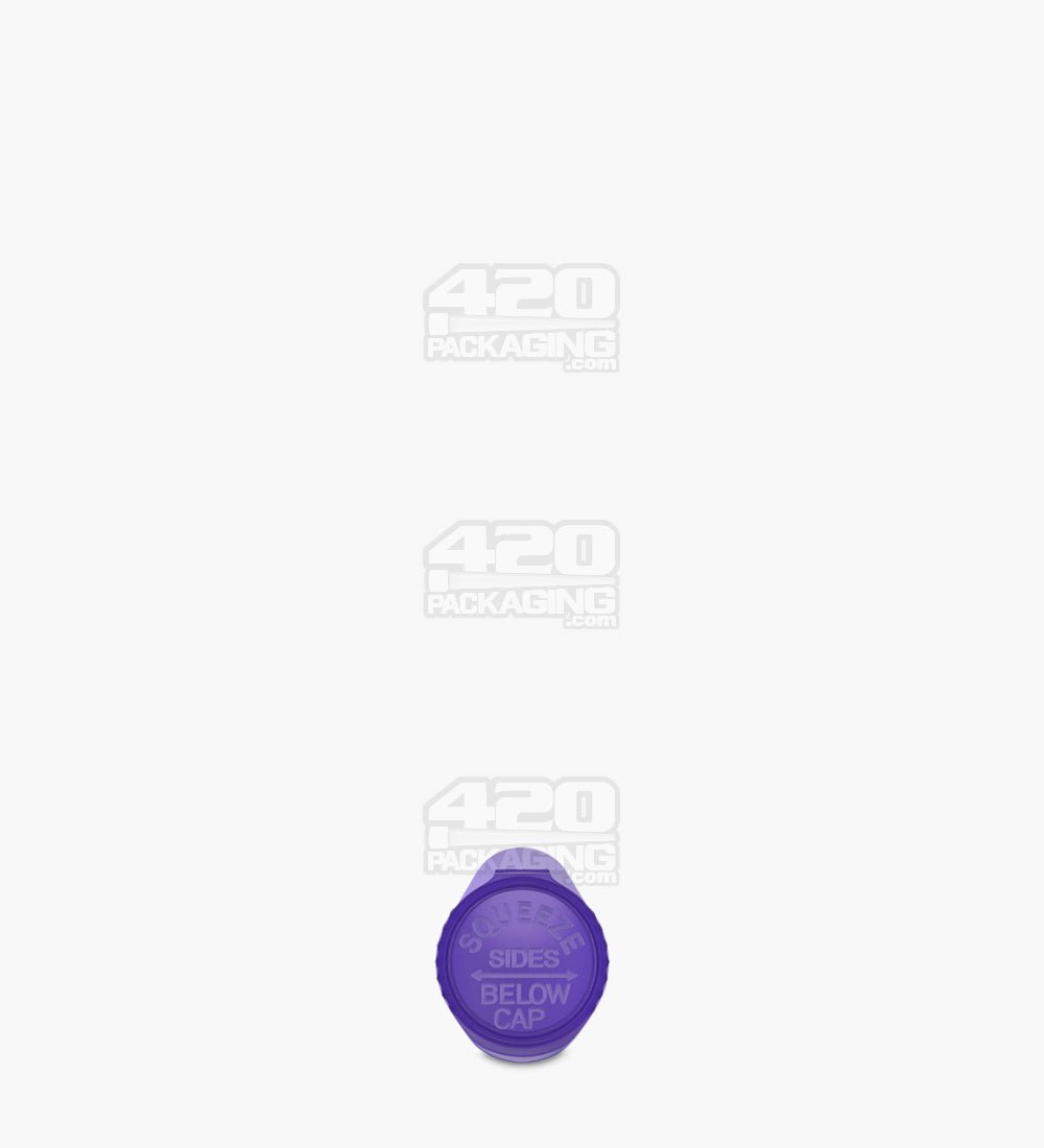 116mm Child Resistant King Size Translucent Pop Top Purple Plastic Pre-Roll Tubes 1000/Box - 8