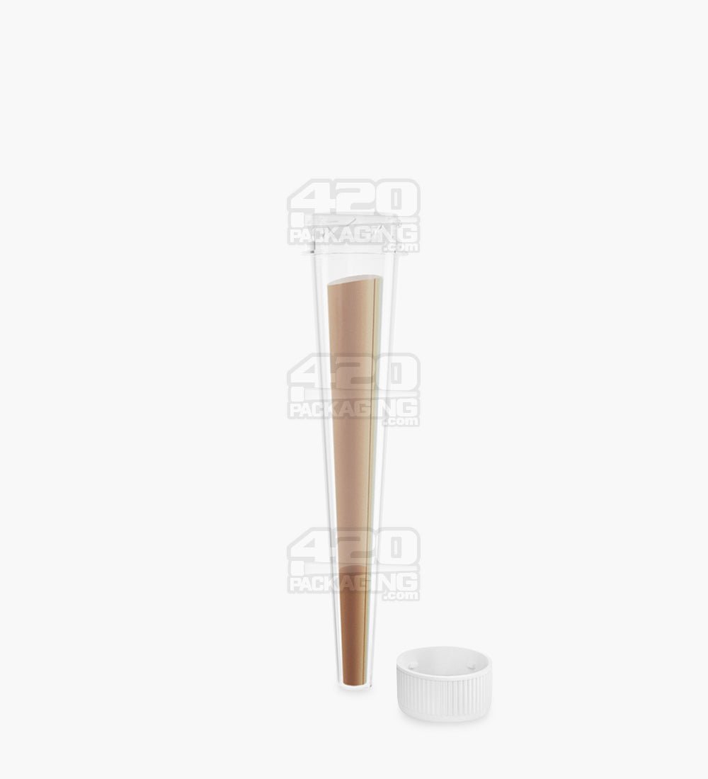 98mm Clear Transparent Child Resistant Conical Pre-Roll Tubes 850/Box - 2