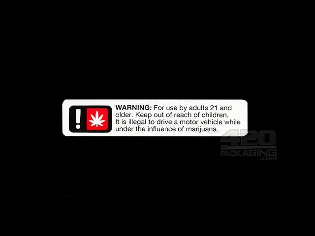 Oregon State Compliant Generic Warning Labels Medium Size 1000/Roll - 1