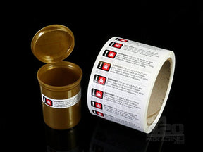 Oregon State Compliant Generic Warning Labels Medium Size 1000/Roll - 3