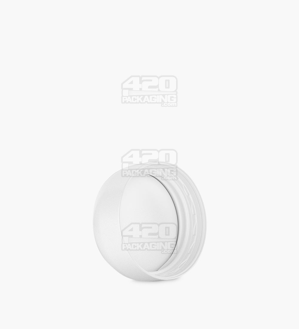 29mm Push & Turn Plastic Child Resistant Caps w/ Foam Liner - Semi Gloss White - 504/Box