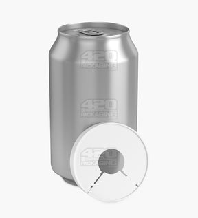 53mm Snap On Child Resistant & Tamper Evident Plastic Caps for Beverage Cans - Matte White - 1000/Box