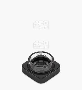 Qube 32mm Black Glass Concentrate Jar W/ Black Lid 250/Box - 3