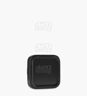 Qube 32mm Black Glass Concentrate Jar W/ Black Lid 250/Box - 5
