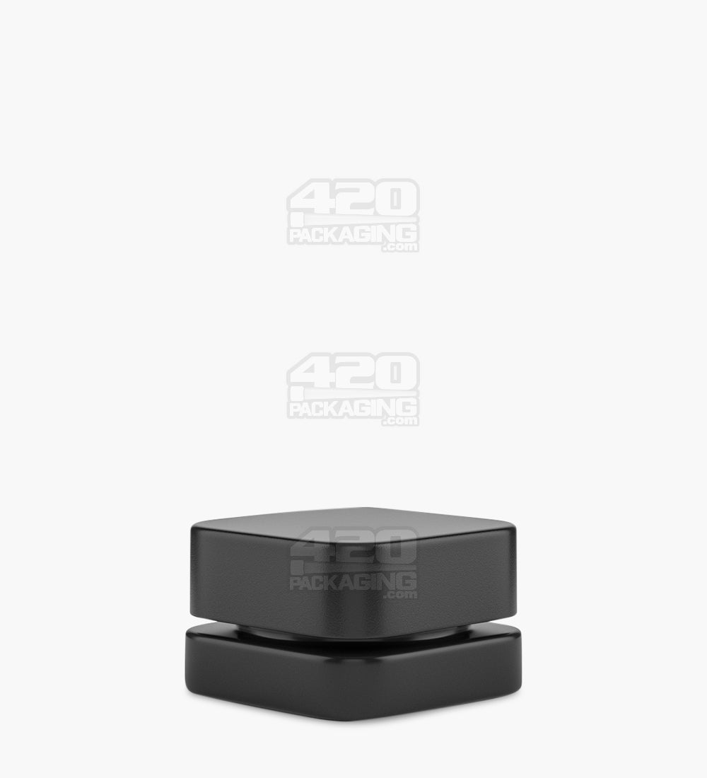 Qube 32mm Black Glass Concentrate Jar W/ Black Lid 250/Box - 1