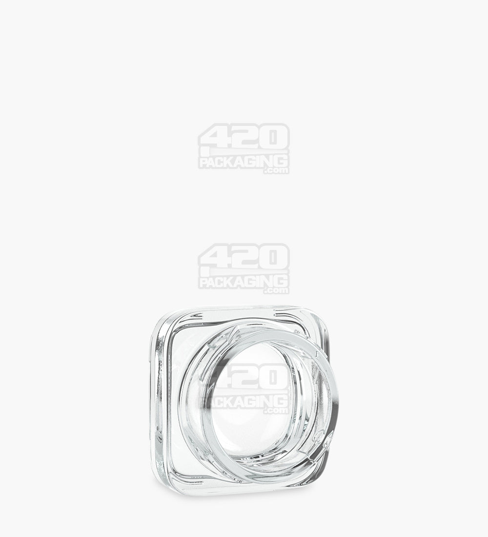 Qube 32mm Clear Glass Concentrate Jar W/ White Lid 250/Box - 4