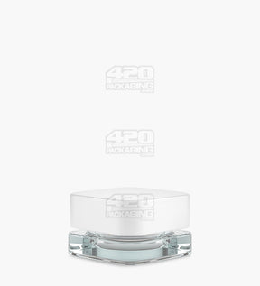 Qube 32mm Clear Glass Concentrate Jar W/ White Lid 250/Box - 1