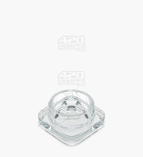Qube 32mm Clear Glass Concentrate Jar W/ Black Lid 250/Box - 3