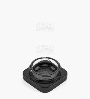 Qube 38mm Black 9ml Glass Concentrate Jar W/ Black Lid 250/Box