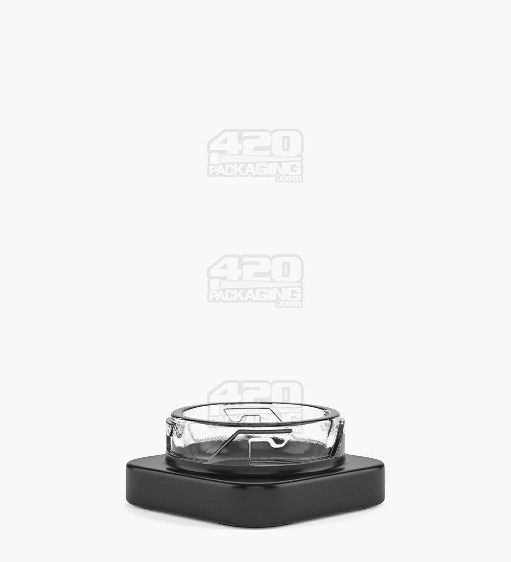 Qube 38mm Black 9ml Glass Concentrate Jar W/ Black Lid 250/Box