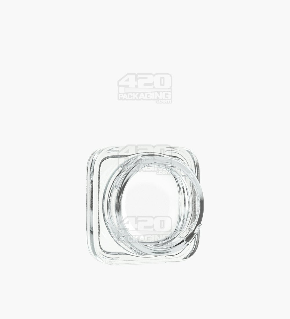 Qube 38mm Clear 9ml Glass Concentrate Jar W/ White Lid 250/Box - 5