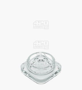 Qube 38mm Clear 9ml Glass Concentrate Jar W/ Black Lid 250/Box - 4