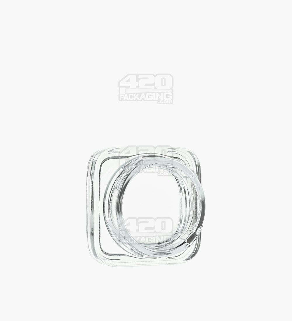 Qube 38mm Clear 9ml Glass Concentrate Jar W/ Black Lid 250/Box - 5