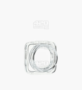 Qube 38mm Clear 9ml Glass Concentrate Jar W/ Black Lid 250/Box - 5