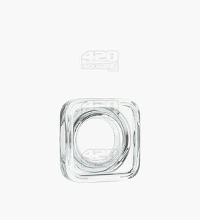 Qube 38mm Clear 9ml Glass Concentrate Jar W/ Black Lid 250/Box - 6