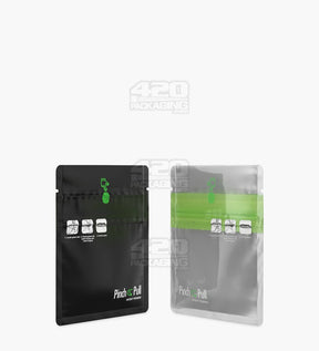 Matte-Black 3.6" x 4.5" Mylar Child Resistant Tamper Evident Bags (1 grams) 250/Box - 3
